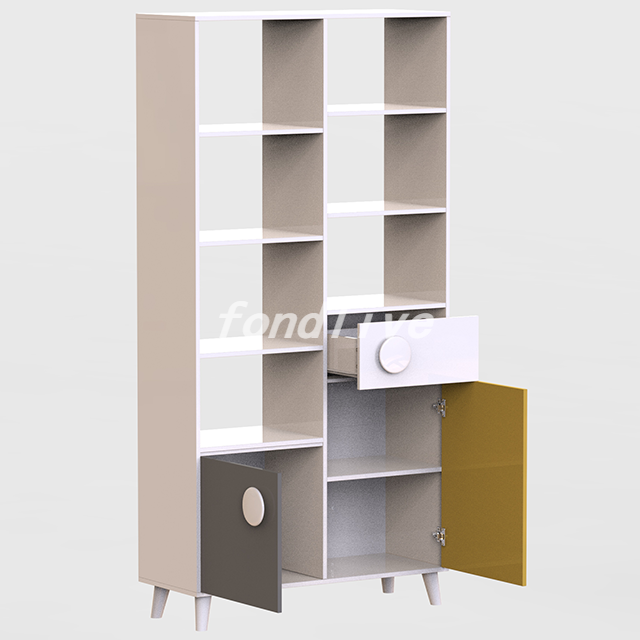 MDF Cheap Bookcase Display Storage Cabinet