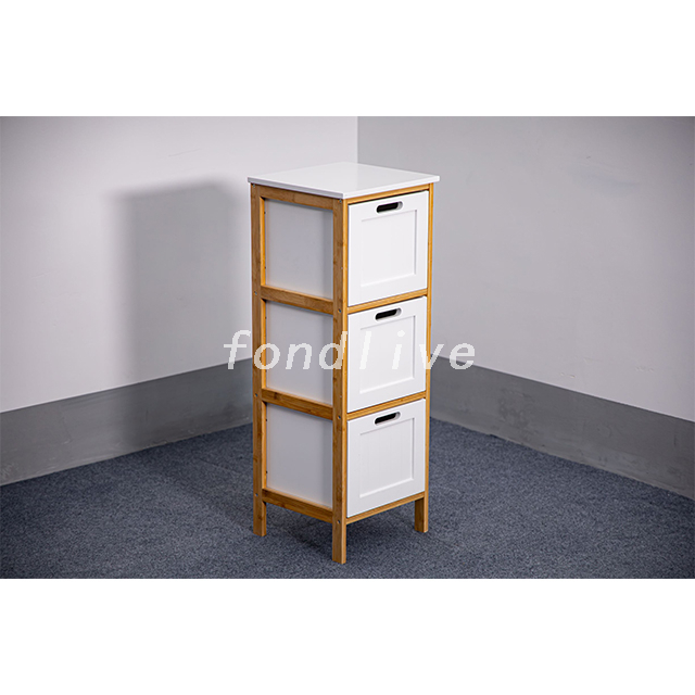 Freestanding Bamboo Modern Bathroom Storage Cabinet