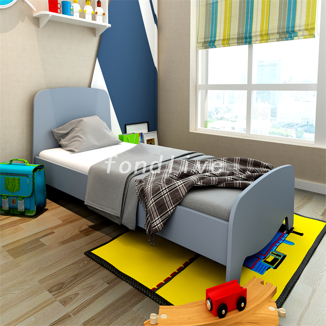 Modern Cute Safety Kid's Single Bed for Kid's Room