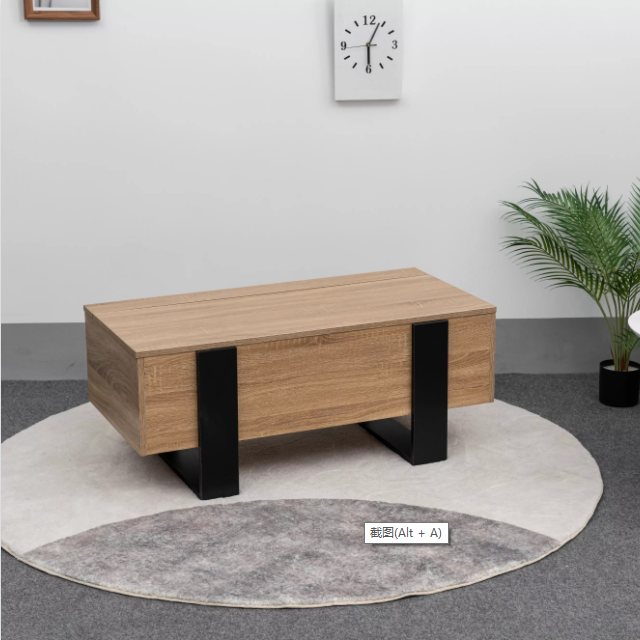 Modern living room brown color lift top coffee table