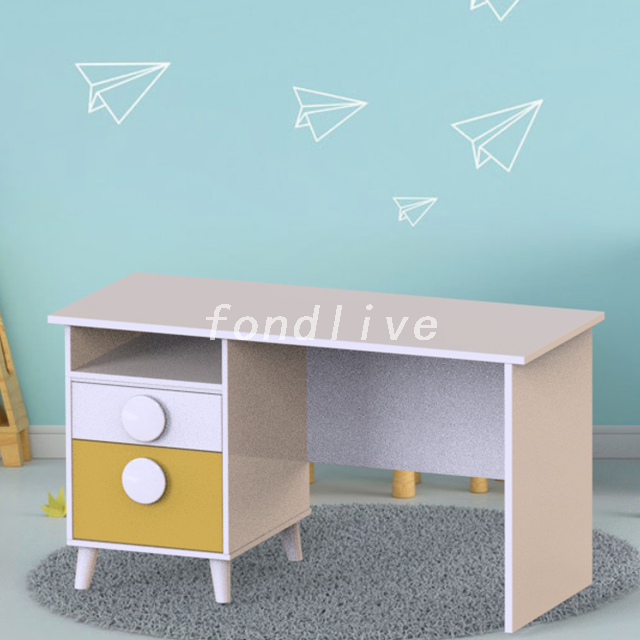 Modern Kid's Stylish MDF Table with Drawers for Living Room