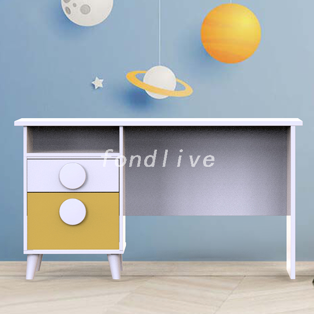 Modern Kid's Stylish MDF Table with Drawers for Living Room