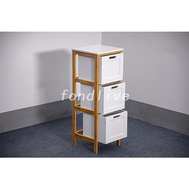 Freestanding Bamboo Modern Bathroom Storage Cabinet