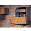 New Design Wooden 2 Wall Mounted Shelves Living Room Furniture wooden cabinet modern TV Stand Set