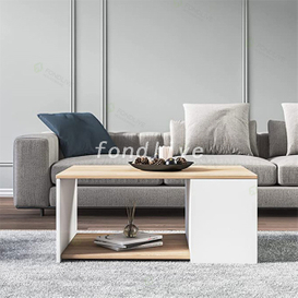 Modern Storage Open Shelf MDF Coffee Table