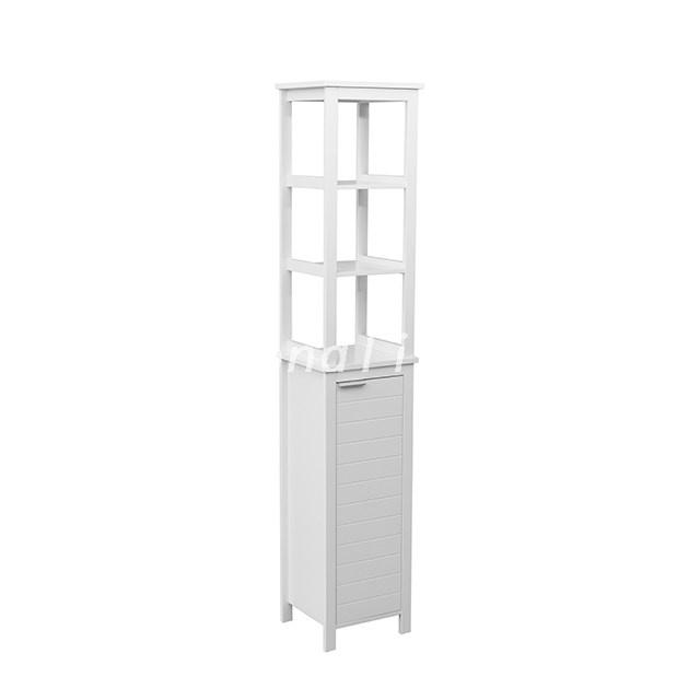 Vintage Tall Slim Top Bathroom Storage Cabinet