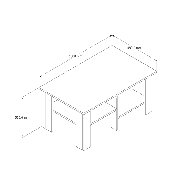 MDF Coffee Table With Storage