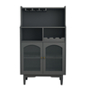 Modern Black Living Room MDF Sideboard Cabinet