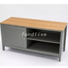 Factory Direct console cabinet one door 2 shelves 4 legs Wooden Modern TV Stand