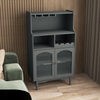 Modern Black Living Room MDF Sideboard Cabinet