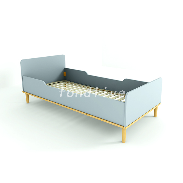 Modern Pine Wood Legs Kid Bed