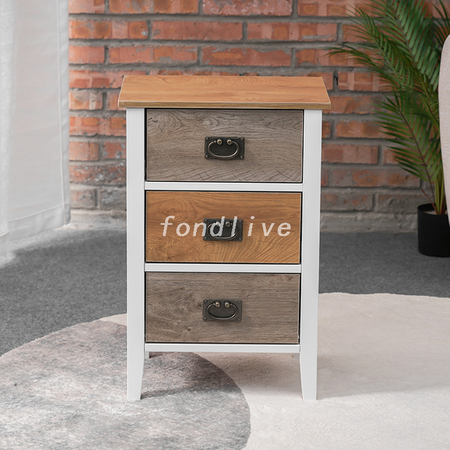 Mid Century Retro Living Room Nightstand Shaped Sofa Bed Side Wooden End Tables Drawer Hotel Bedside Table