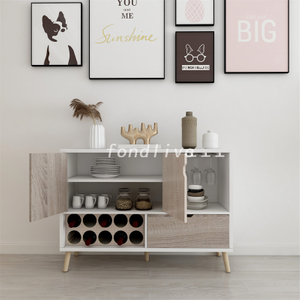 Kitchen Cabinet Utensil Wine Glass Goblet Cupboard Doors Set Living Room
