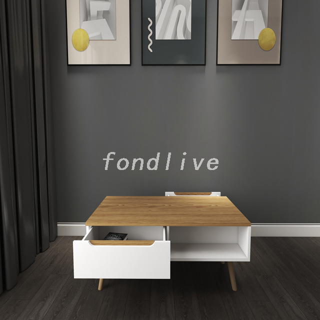 Hot Selling Modern Living Room MDF Coffee Table with Drawer