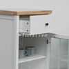 Modern Wood Kitchen Trolley With Wheel