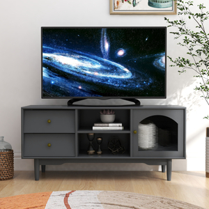 Wholesales 47 Inch Grey Tv Stand with Drawer And Open Shelf