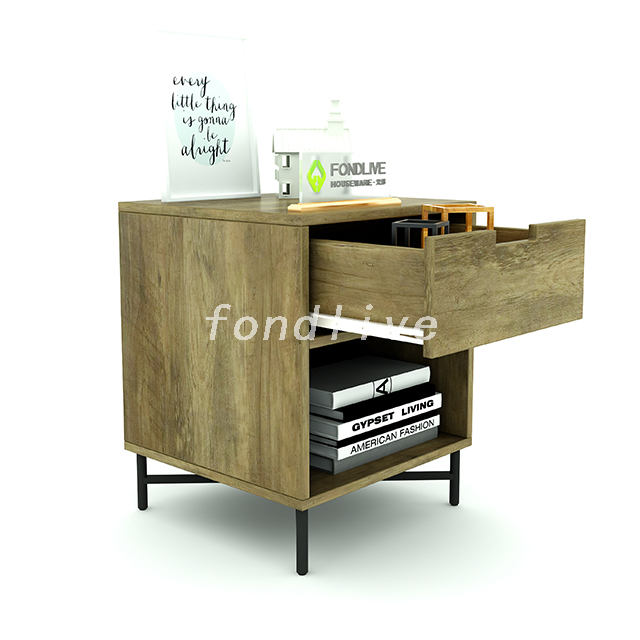 New Industrial Austin Bedside Table