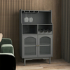 Modern Black Living Room MDF Sideboard Cabinet