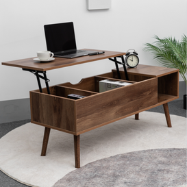 Hot sale living room brown color 42inch lift top coffee table