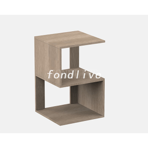 S Shape Wood Living Room Side Table 