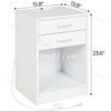 Modern Design Nordic Simple Style Nightstand Square White Wood Bedside Table 