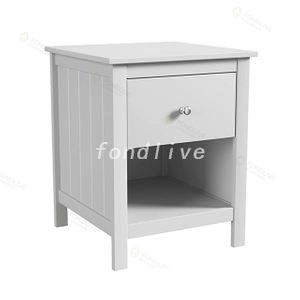 Popular Nightstand Side Table Natural Wood with Decor Drawer Bedside Table