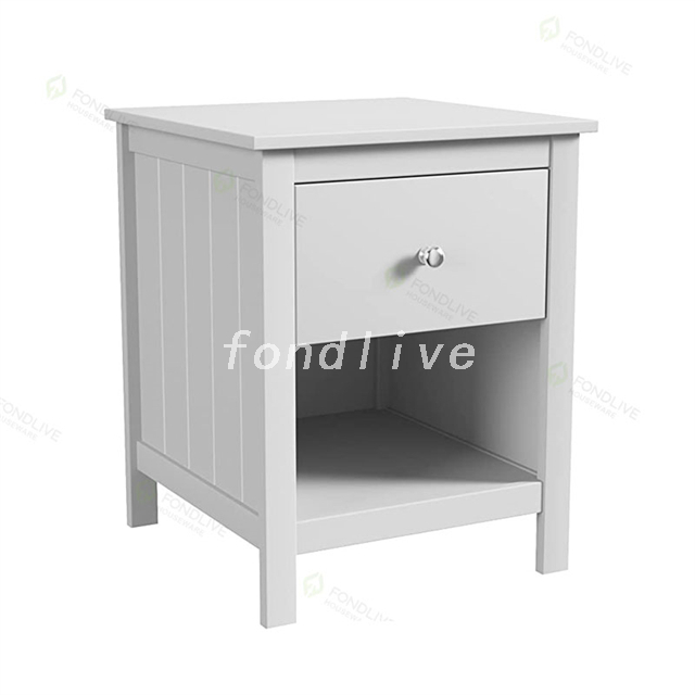 Popular Nightstand Side Table Natural Wood with Decor Drawer Bedside Table