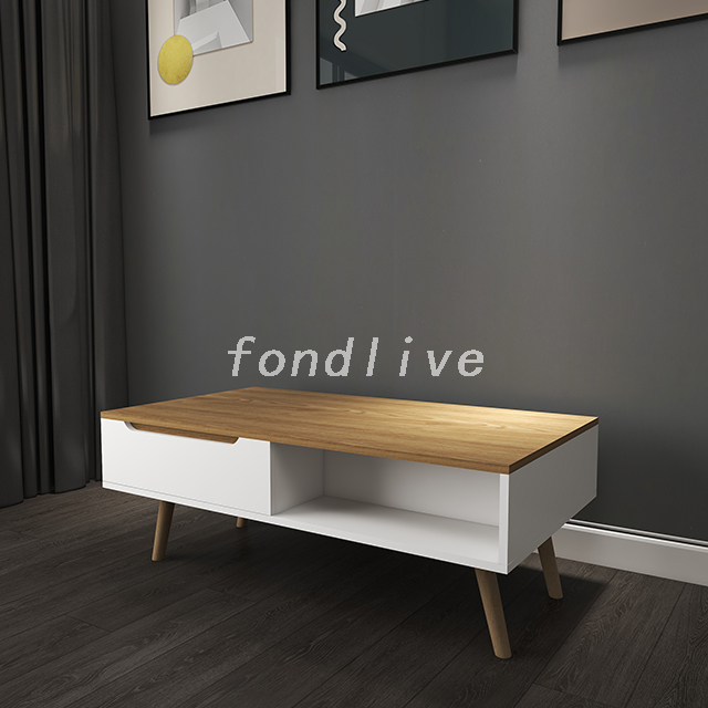 Hot Selling Modern Living Room MDF Coffee Table with Drawer