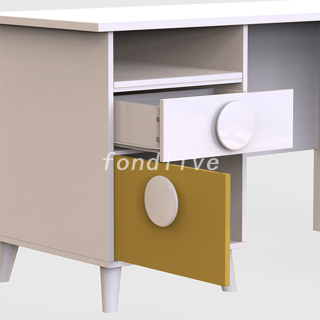 Modern Kid's Stylish MDF Table with Drawers for Living Room