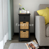 Contemporary Rattan Living Room Buffet Storage Cabinet