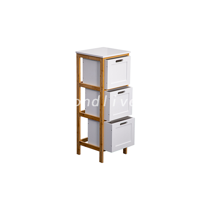 Freestanding Bamboo Top Bathroom Storage Cabinet