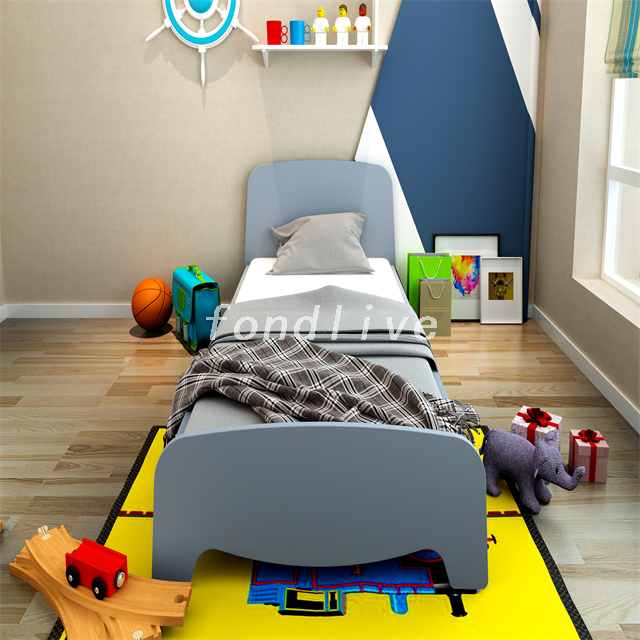 Modern Cute Safety Kid's Single Bed for Kid's Room