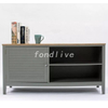 Factory Direct console cabinet one door 2 shelves 4 legs Wooden Modern TV Stand