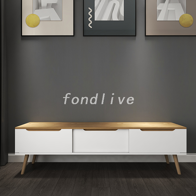 Modern living room setup with perfectly matched TV stand and sofa