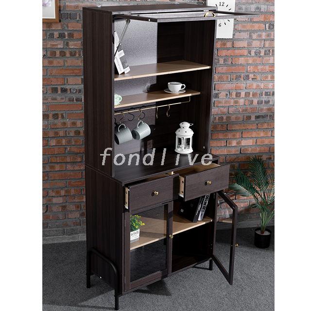 Modern living room sideboard styling and placement