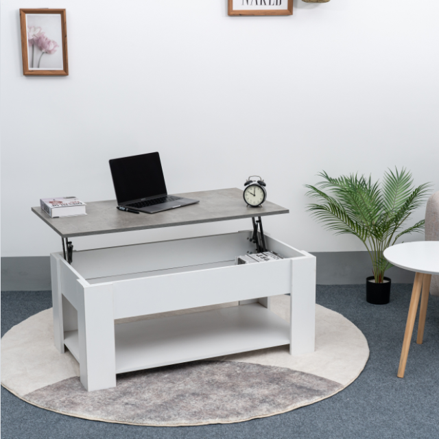 Lift Top Coffee Table Mechanism in Small Living Room